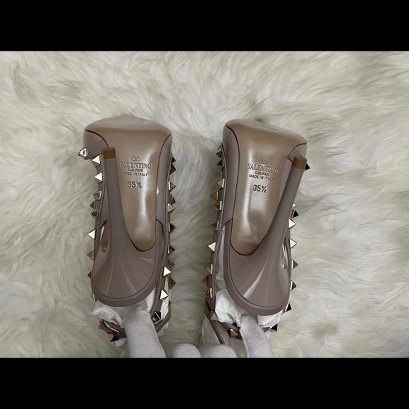 ❤️SOLD❤️Valentino rockstud slingbacks pumps 35.5 - Picture 4 of 10